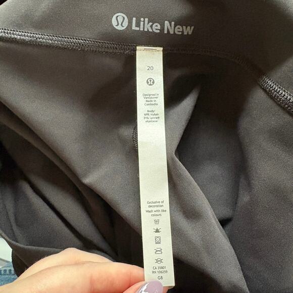 Lululemon Black Ankle Full Length Leggings Plus Size 20 - Picture 6 of 7